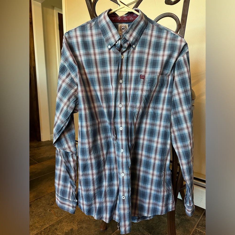 Cinch Men's Multicolor Plaid Button Down Shirt